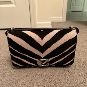 Bandit Shoulder Bag Large Calf Hair Zebra